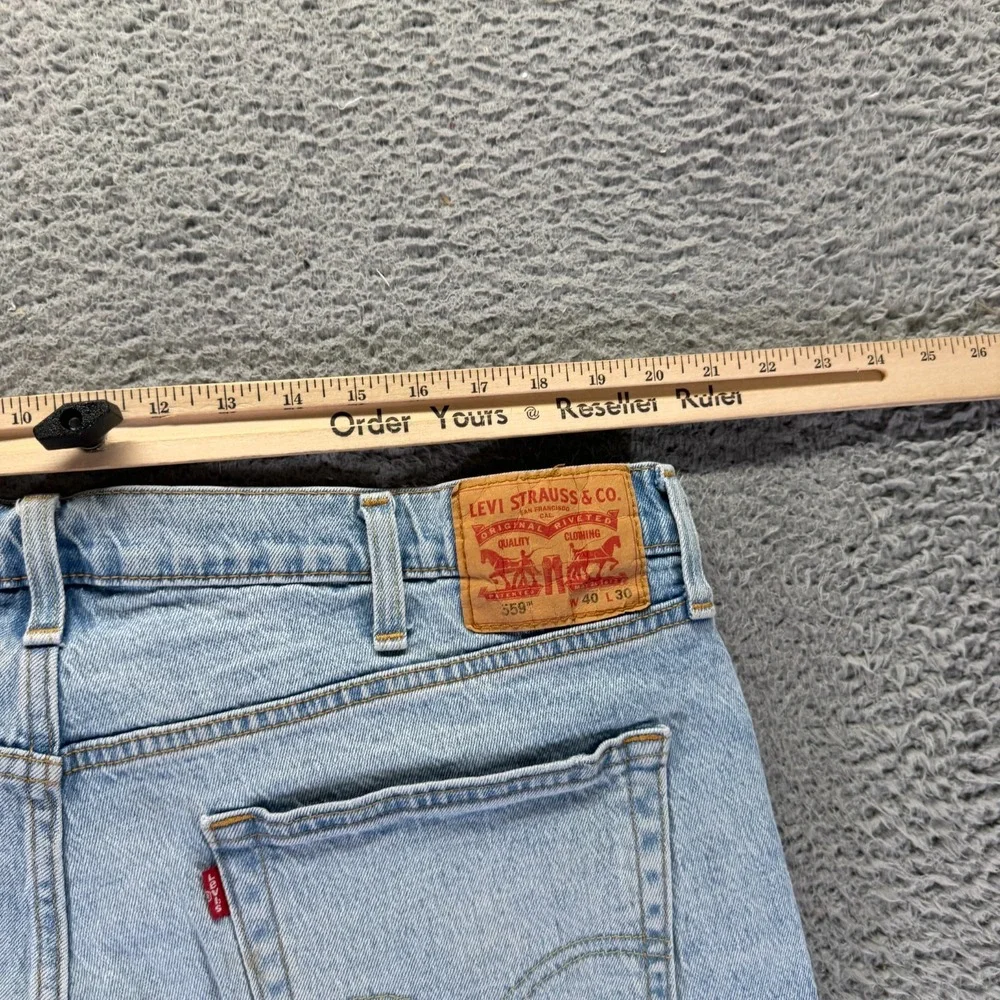 Levi's 559 Jeans Men 40x30 Blue Cotton Denim Straight Leg Workwear Faded Stretch